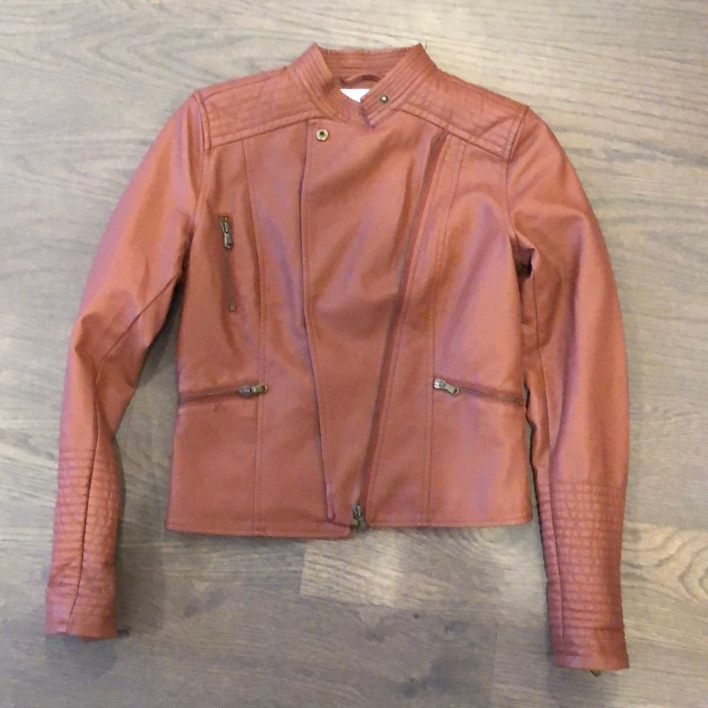 Anthropologie faux  leather jacket
